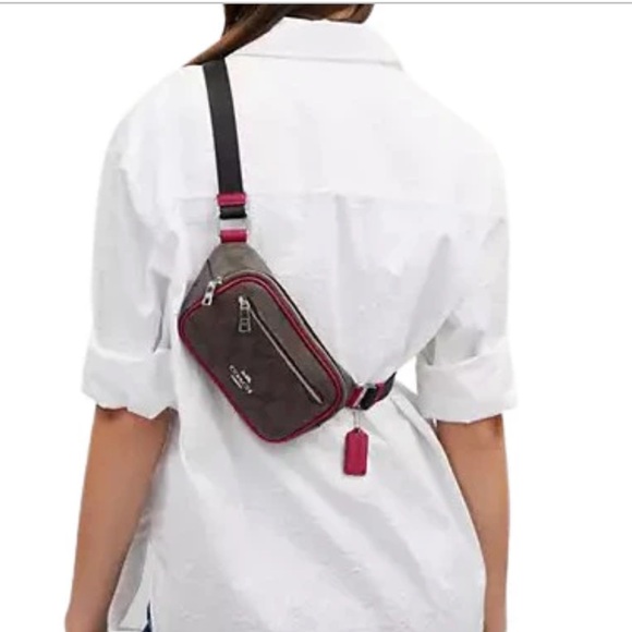 Coach Handbags - COACH NWOT RARE Brown & Pink Belt Bag